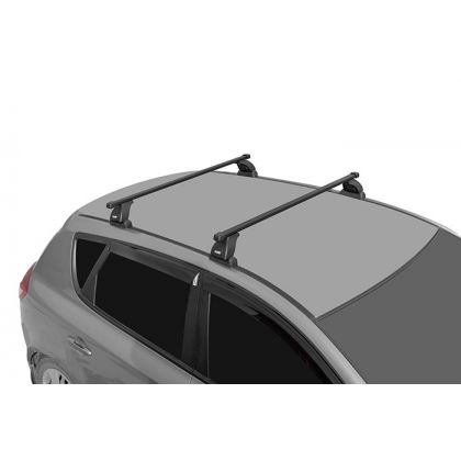 Багажник/базовый комплект для штатных мест LUX с адаптерами 955/Алюминиевая дуга аэродинамический профиль ATLANT BLACK AERO L=1260 комплект 2 шт. Атлант 6029