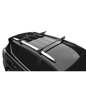 Багажник LUX КЛАССИК с дугами 1,4 прямоугольными в пластике на рейлинги
