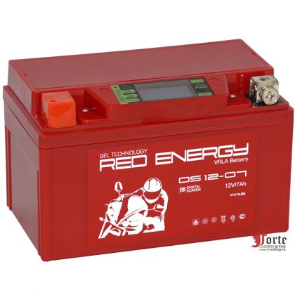 Red Energy (RE) DS 12-07 GEL, стартерный аккумулятор для мототехники и скутеров.
