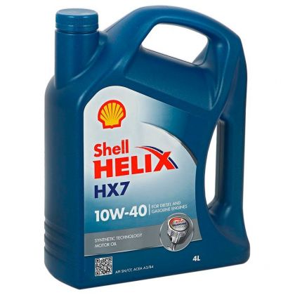 Масло моторное для автомобиля Shell Helix HX7 10W-40 4 л в Уфе